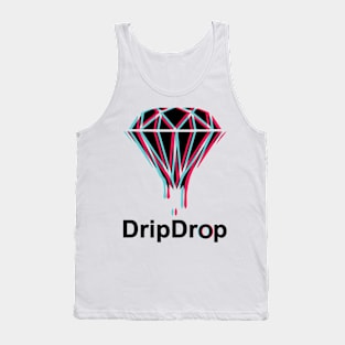 Diamond Drip Drop Black Tank Top